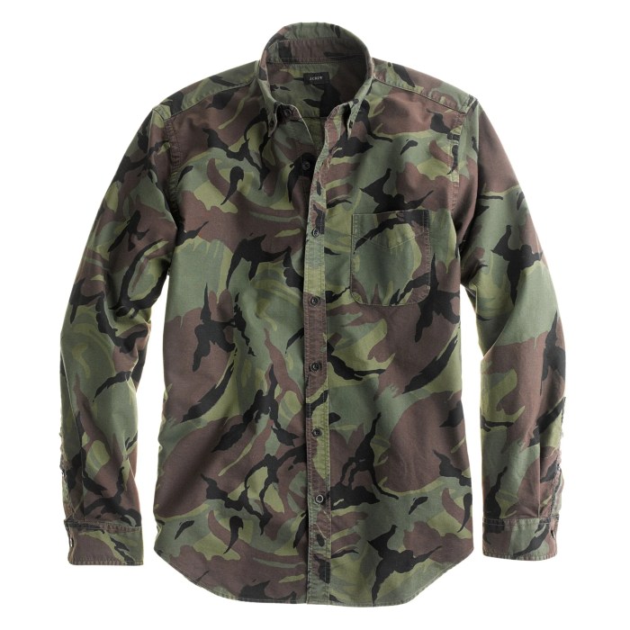 Mens camo dress shirt