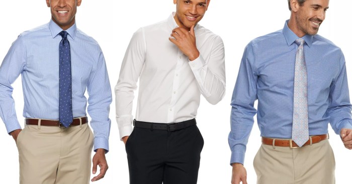 Kohls mens fitted dress shirts