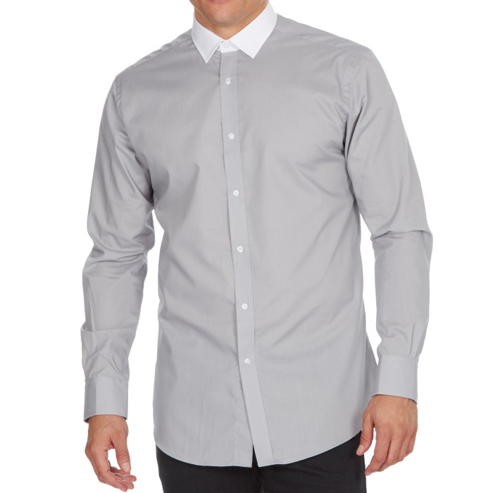 Shirt china dress men formal grey color